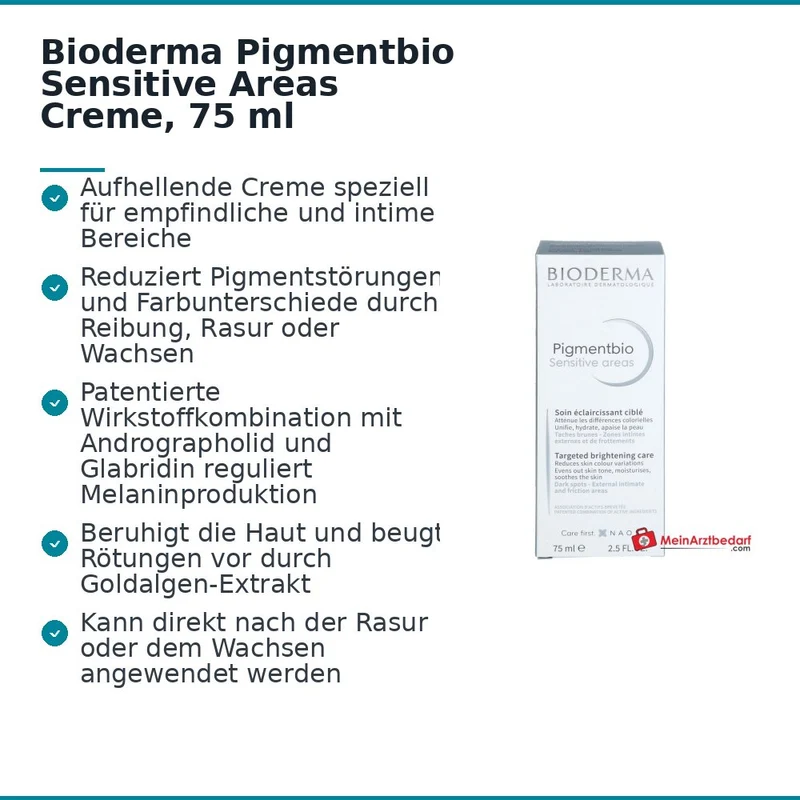 Bioderma Pigmentbio Sensitive Areas Creme, 75 ml