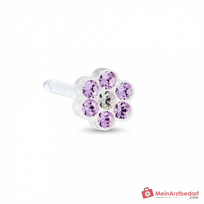 Blomdahl Erstohrstecker Daisy Kunststoff violett, 5 mm, 10 Stk.