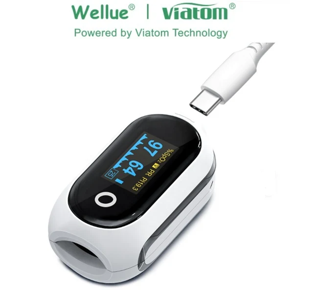 Viatom Oxymètre de pouls SpO₂ rechargeable Bluetooth CE