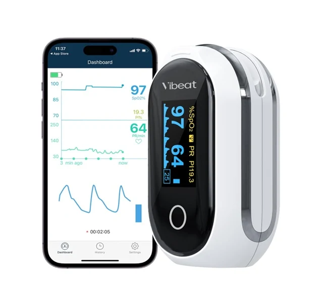 Viatom Oxymètre de pouls SpO₂ rechargeable Bluetooth CE