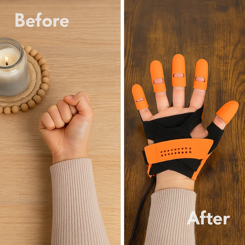 Mühelose Bewegung Automatische Handtrainer-Handschuhe