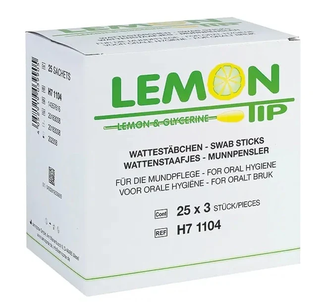 Lemon Tip Mondverfrissende wattenstaafjes - 3 x 25 stuks