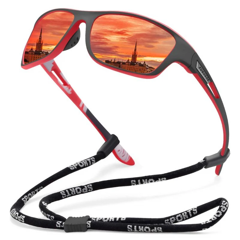 Polarisierte Sport-Sonnenbrillen für Herren zum Angeln – 2er-Pack + Kostenloses Augenstrainer-Band