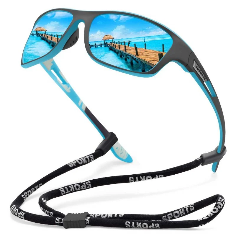 Polarisierte Sport-Sonnenbrillen für Herren zum Angeln – 2er-Pack + Kostenloses Augenstrainer-Band