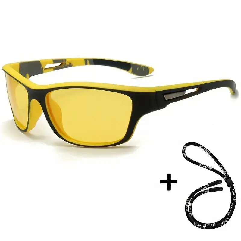 Polarisierte Sport-Sonnenbrillen für Herren zum Angeln – 2er-Pack + Kostenloses Augenstrainer-Band