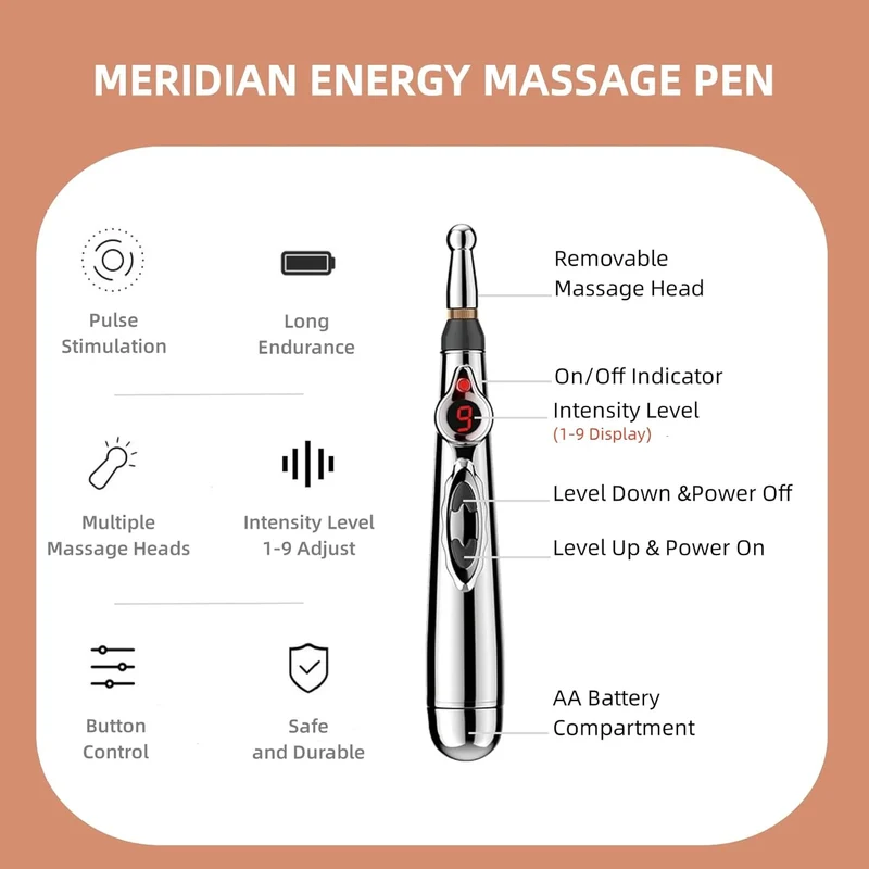 ELEKTRONISCHER AKUPUNKTURPEN - MERIDIAN-ENERGIE-MASSAGEPEN ZUR SCHMERZLINDERUNG