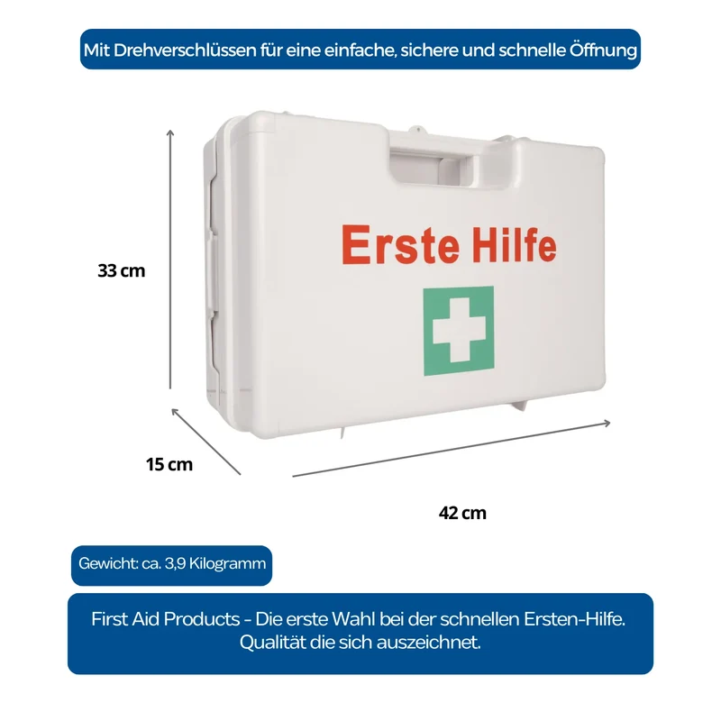 FAP Erste-Hilfe-Koffer LARGE, mit Wandhalterung, weiß