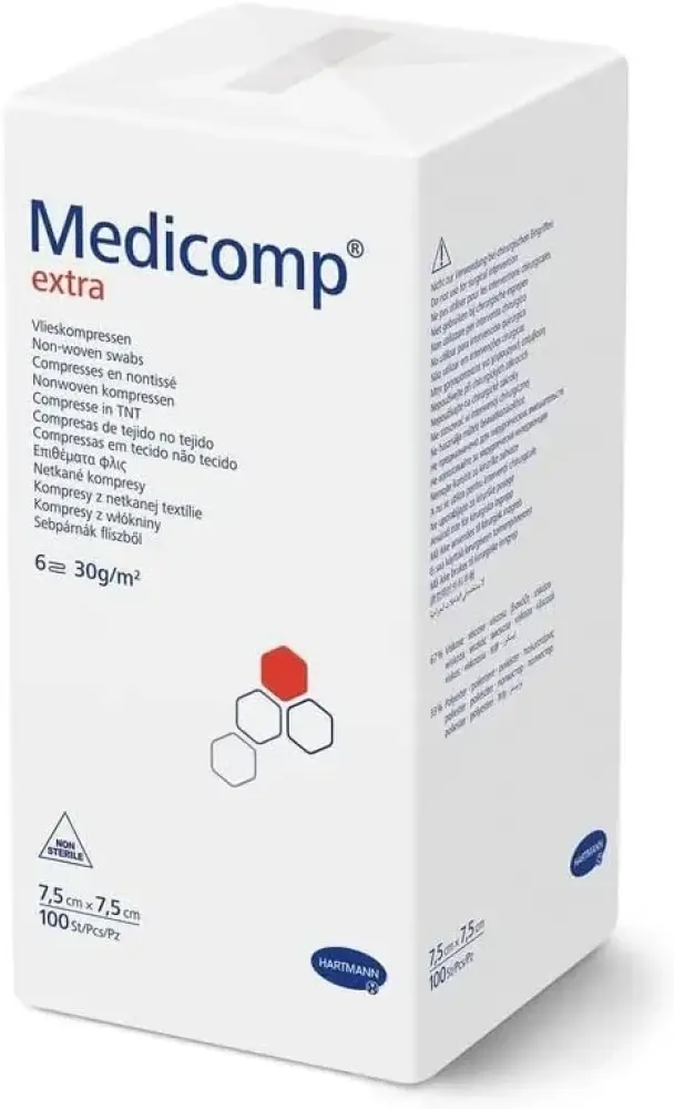 Medicomp Extra - 6 lagen 7,5x7,5CM - 100 stuks