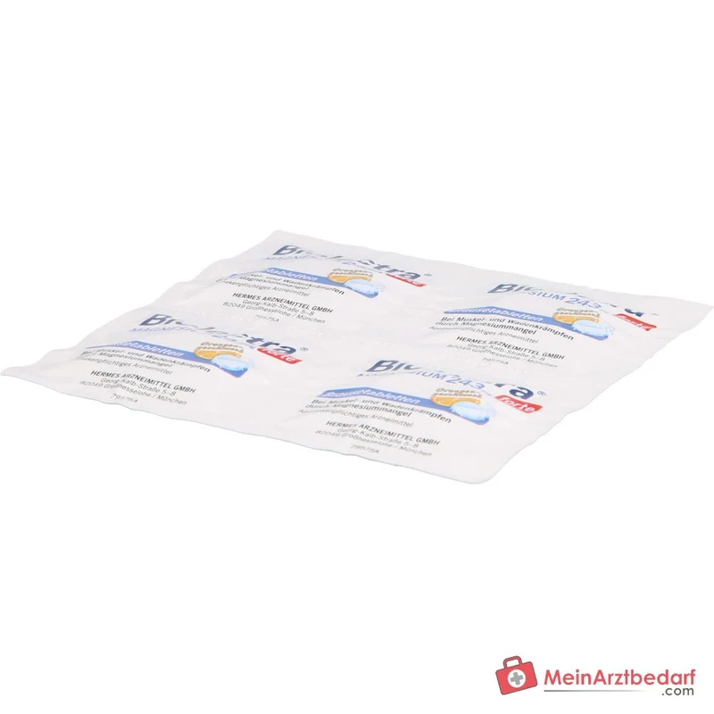 Biolectra Magnesium 243 mg forte Magnesium Brausetabletten Orangengeschmack, 20 St.
