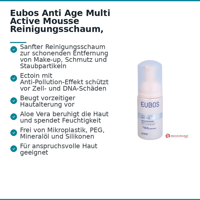 Eubos Anti Age Multi Active Mousse Ectoin / Aloe Vera Reinigungsschaum, 100 ml