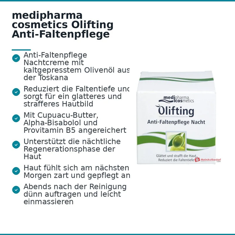 medipharma cosmetics Olifting Anti-Faltenpflege Nachtcreme, 50 ml