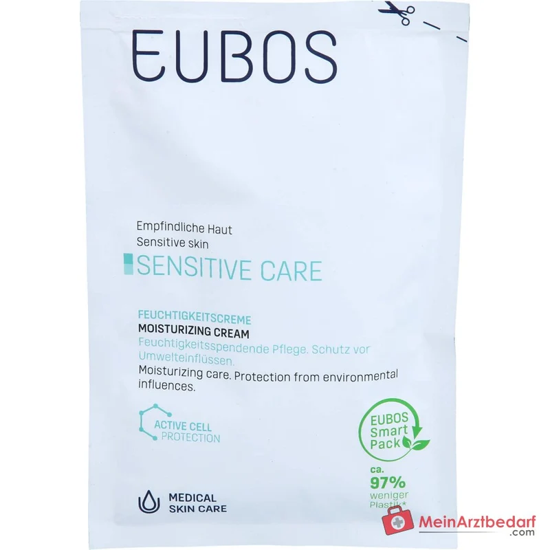 Eubos Sensitive Pflege Feuchtigkeitscreme Braunalge / Süßholzwurzel / Vitamin E / Panthenol / Macadamiaöl Nachfüllbeutel, 50 ml