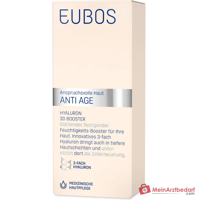Eubos Anti-Age Hyaluron 3D Booster Hyaluronsäure / Vitamin C / Vitamin B3 / Panthenol Gel, 30 ml
