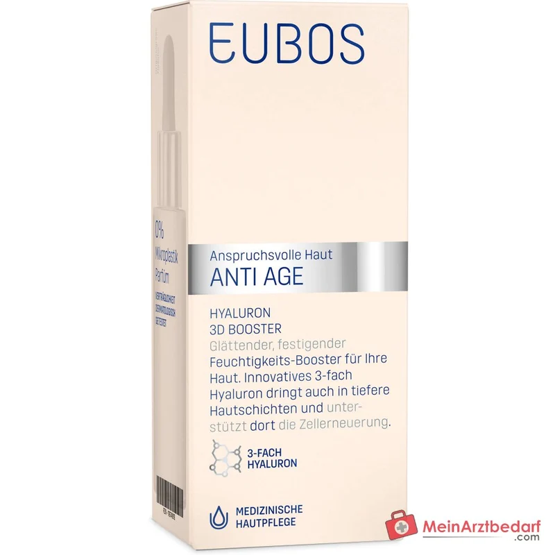 Eubos Anti-Age Hyaluron 3D Booster Hyaluronsäure / Vitamin C / Vitamin B3 / Panthenol Gel, 30 ml