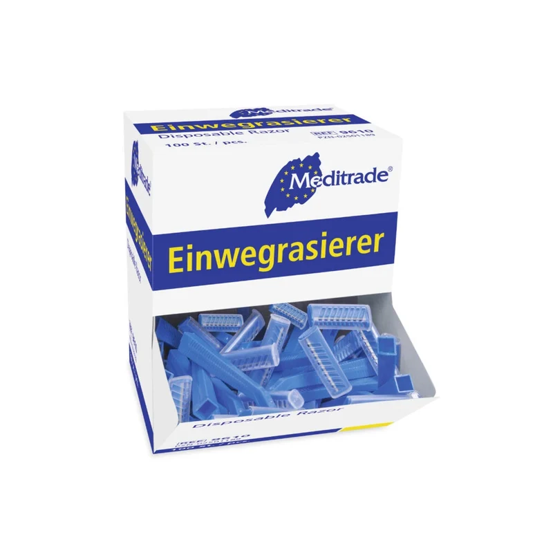 Meditrade Disposable Scheermesjes 100 Stuks | Medische Wegwerpscheermessen Blauw
