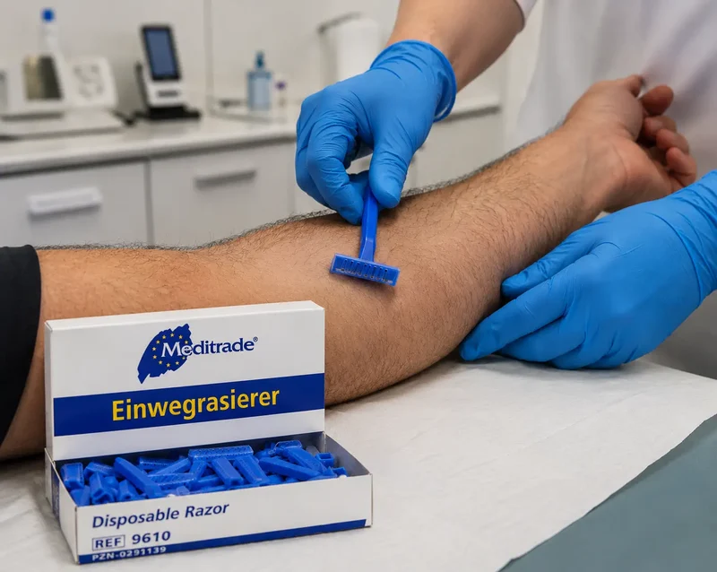 Meditrade Disposable Scheermesjes 100 Stuks | Medische Wegwerpscheermessen Blauw