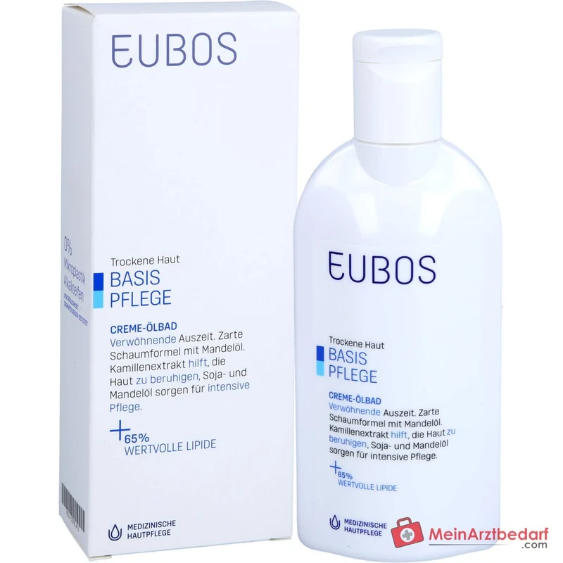 Eubos Creme Ölbad Süßmandelöl / Sojaöl / Polidocanol / Kamillenextrakt Bad, 200 ml