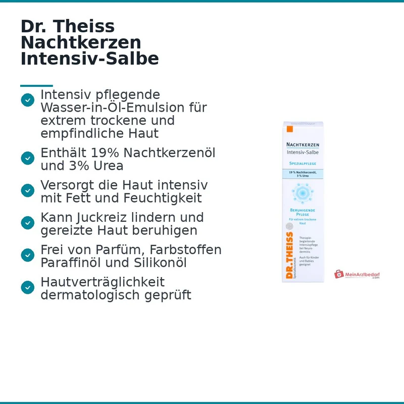 Dr. Theiss Nachtkerzen Intensiv-Salbe fettend Nachtkerzenöl / Urea Salbe, 50 g