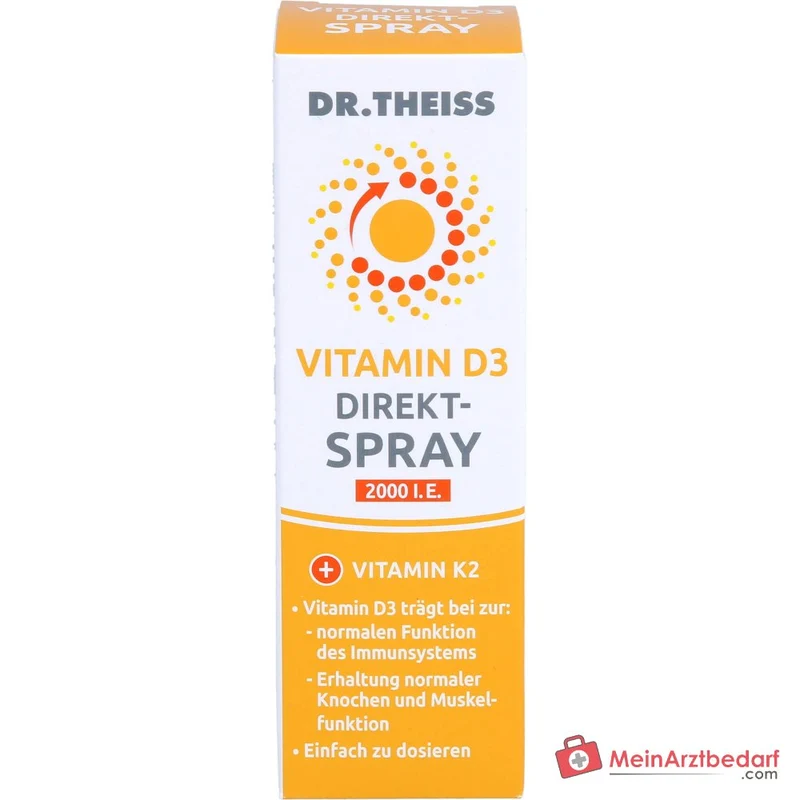Dr. Theiss Vitamin D3 Direkt-Spray Cholecalciferol / Menachinon Mundspray, 20 ml