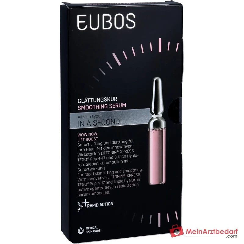 Eubos In a Second Wow Now Lift Boost Liftonin-Xpress / Tego Pep 4-17 / 3-fach Hyaluron Glättungskur Ampullen, 7x2 ml