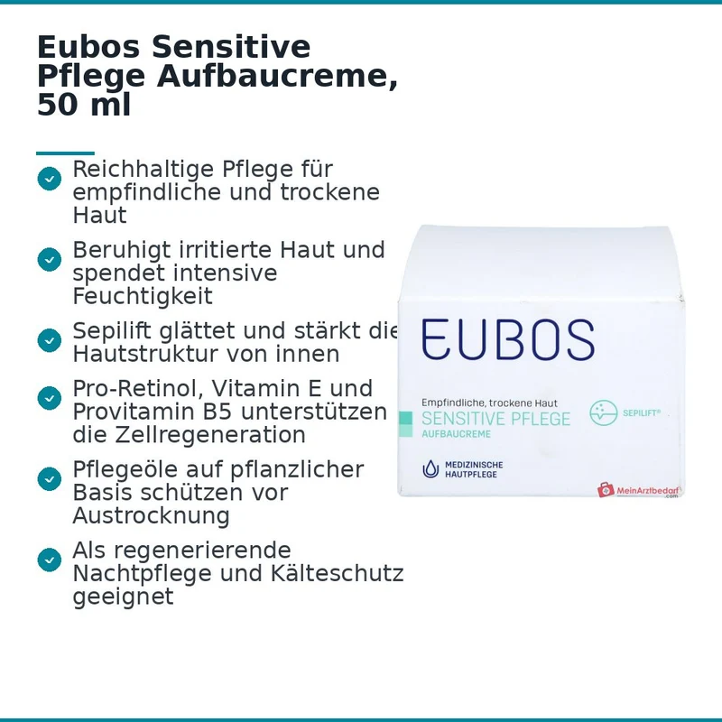 Eubos Sensitive Pflege Aufbaucreme, 50 ml