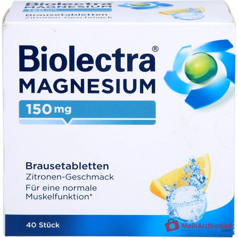Biolectra Magnesium 150 mg Brausetabletten mit Zitronengeschmack, 40 St.