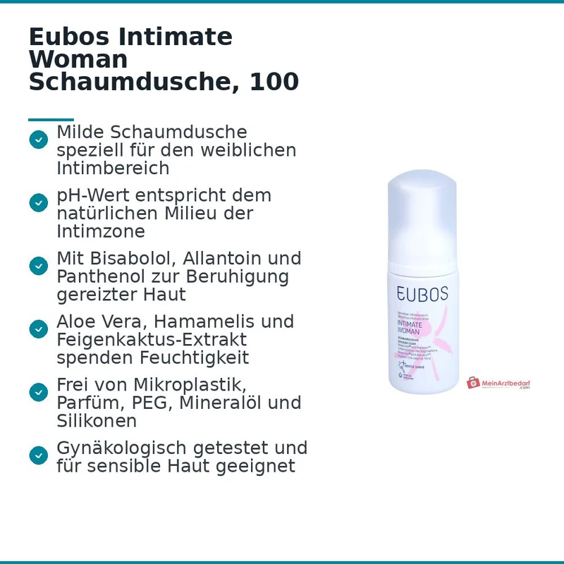 Eubos Intimate Woman Bisabolol / Allantoin / Panthenol Schaumdusche, 100 ml
