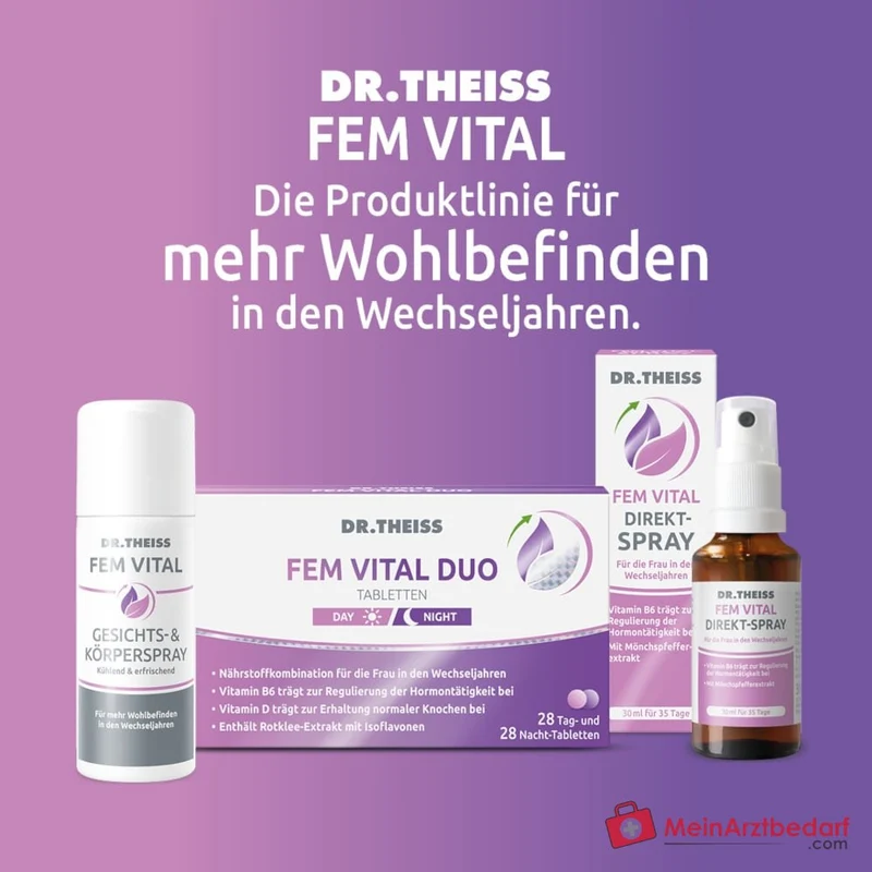 Dr. Theiss Fem Vital Duo Vitamin B6 / Vitamin C / Vitamin D / Vitamin E / Chrom / Magnesium / Zink Tabletten, 56 St.
