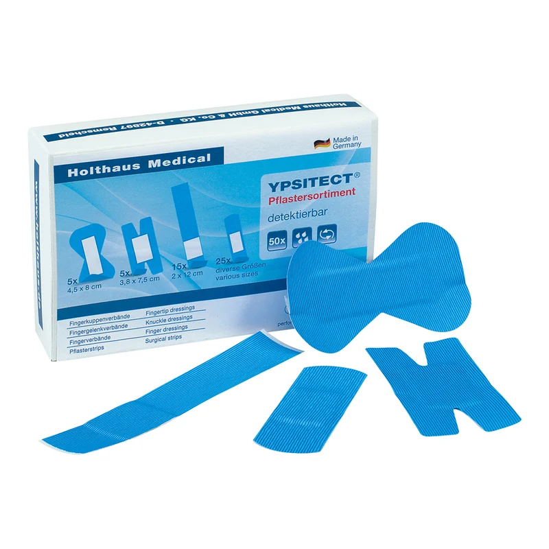 Holthaus YPSITECT Pflastersortiment, detektierbar, 5 Sorten, blau, 50 Stück