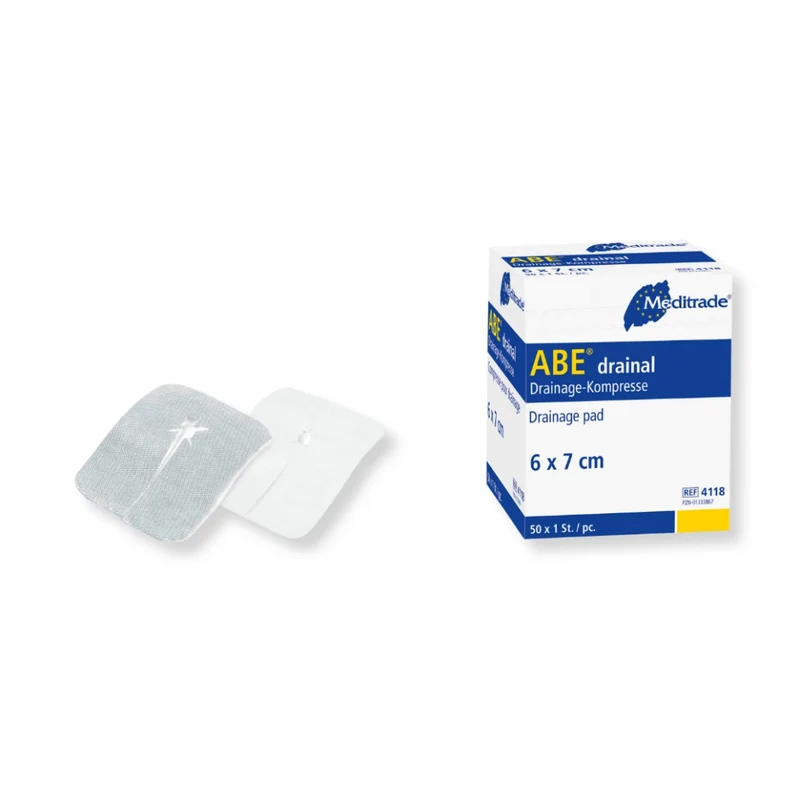 BeeSana® non woven splitkompres aluminium coating, steriel, 6 x 7 cm, 50 stuks