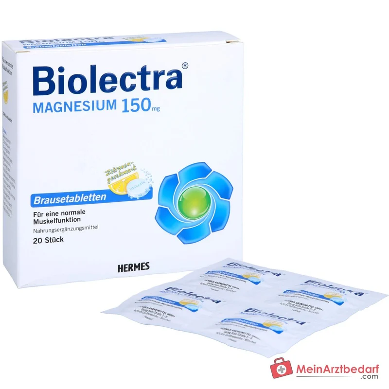 Biolectra Magnesium 150 mg Zitrone Brausetabletten, 20 St.