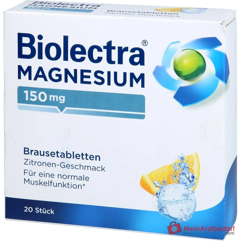 Biolectra Magnesium 150 mg Zitrone Brausetabletten, 20 St.