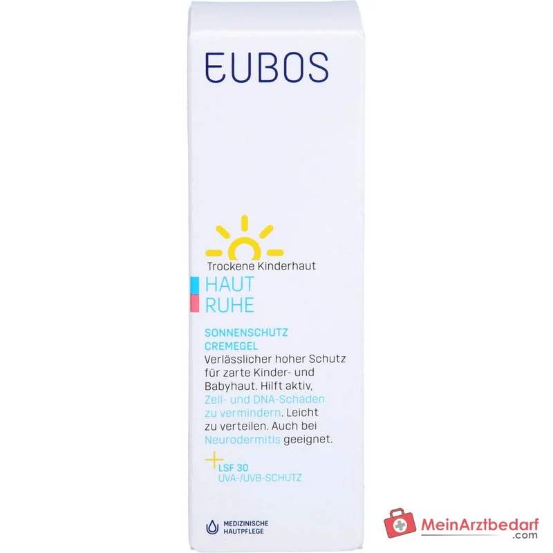 Eubos Kinder Haut Ruhe Sonnenschutz Panthenol / Vitamin E / Coenzym Q10 CremeGel LSF 30, 50 ml