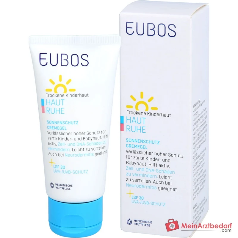 Eubos Kinder Haut Ruhe Sonnenschutz Panthenol / Vitamin E / Coenzym Q10 CremeGel LSF 30, 50 ml