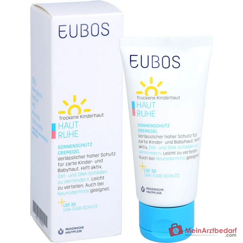 Eubos Kinder Haut Ruhe Sonnenschutz Panthenol / Vitamin E / Coenzym Q10 CremeGel LSF 30, 50 ml
