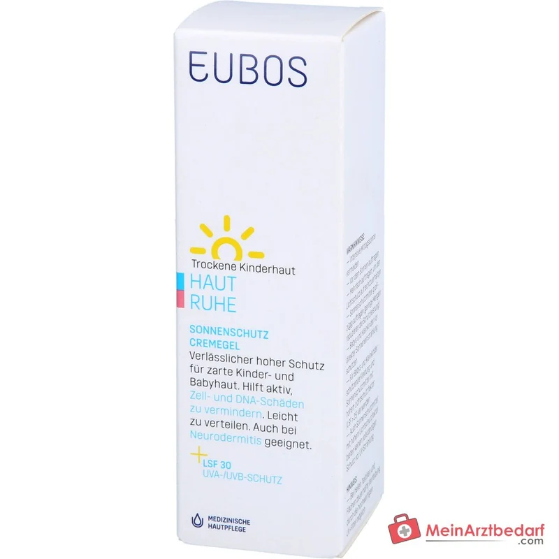 Eubos Kinder Haut Ruhe Sonnenschutz Panthenol / Vitamin E / Coenzym Q10 CremeGel LSF 30, 50 ml