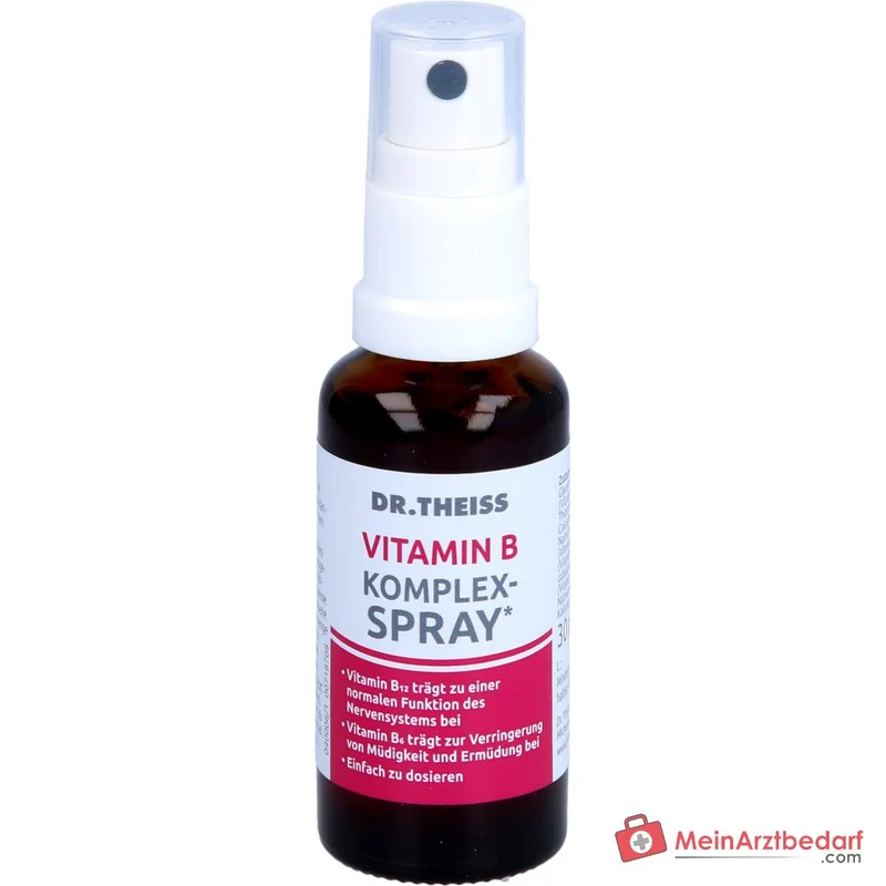 Dr. Theiss Vitamin B Komplex-Spray Thiamin / Riboflavin / Niacin / Pantothensäure / Pyridoxin / Biotin / Cobalamin Mundspray, 30 ml