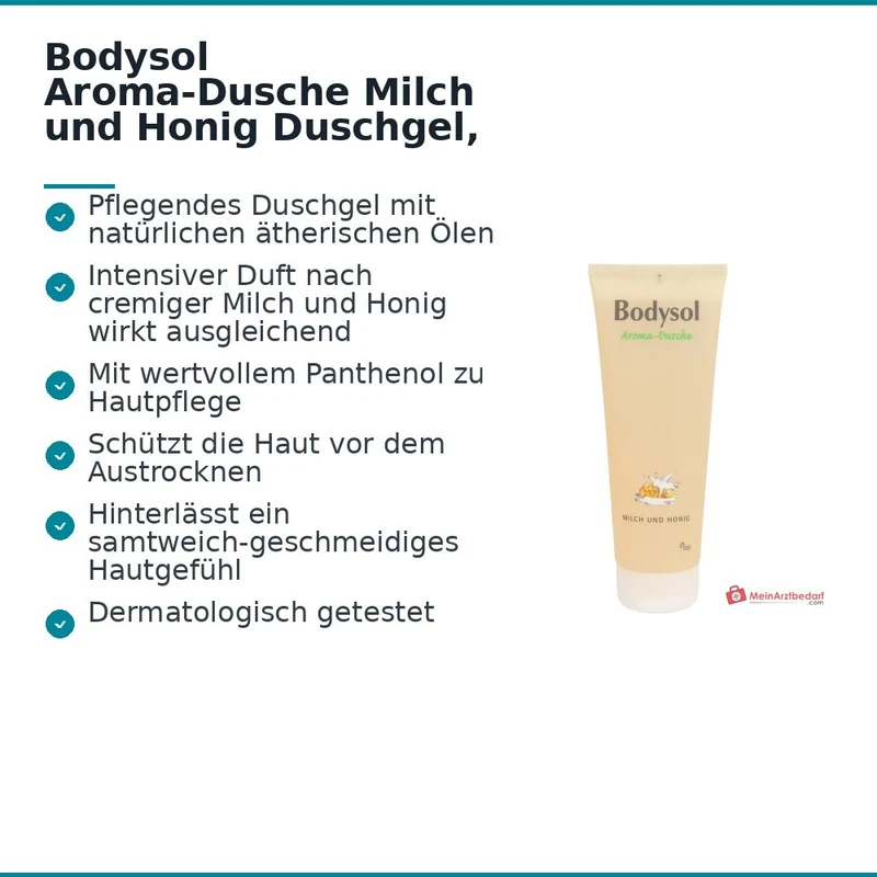 Bodysol Aroma Duschgel Milch und Honig Duschgel, 250 ml
