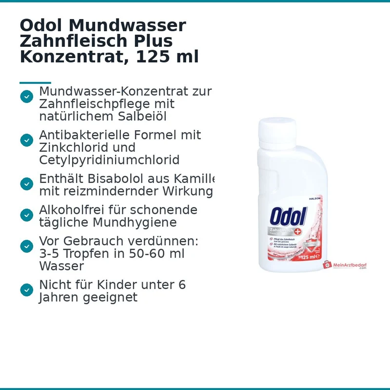Odol Mundwasser Zahnfleisch Plus Konzentrat, 125 ml