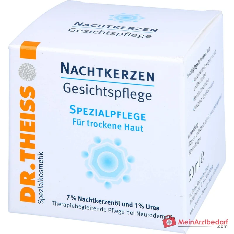 Dr. Theiss Nachtkerzen Gesichtspflege Nachtkerzenöl / Weizenkeimöl / Avocadoöl / Mandelöl / Urea Creme, 50 ml