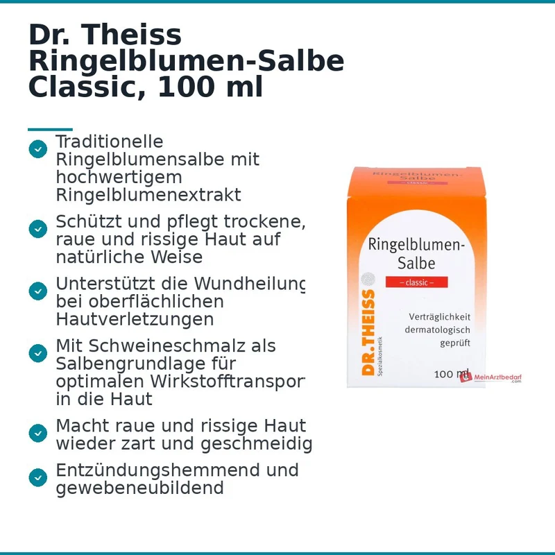 Dr. Theiss Ringelblumen-Salbe Classic Calendula Officinalis Salbe, 100 ml