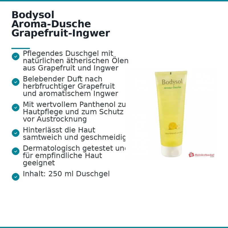 Bodysol Aroma-Dusche Grapefruit-Ingwer Duschgel mit Panthenol, 250 ml