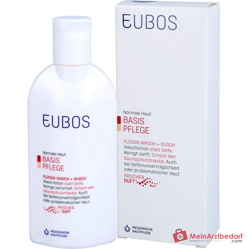 Eubos Flüssig Wasch+Dusch Rot mit Frischeduft, 200 ml