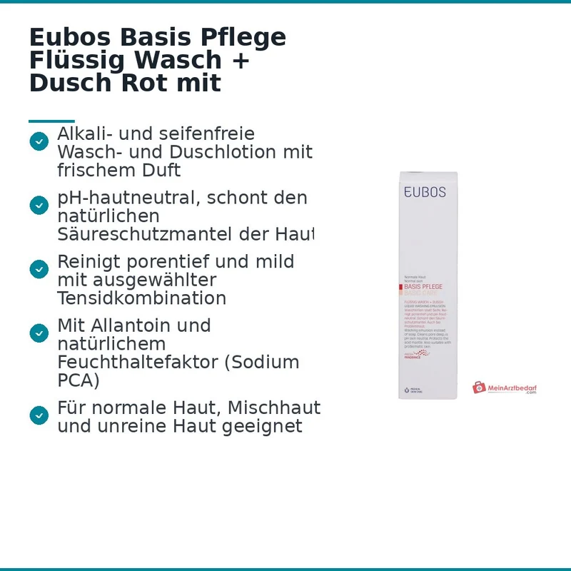 Eubos Flüssig Wasch+Dusch Rot Frischeduft mit Dosierspender, 400 ml