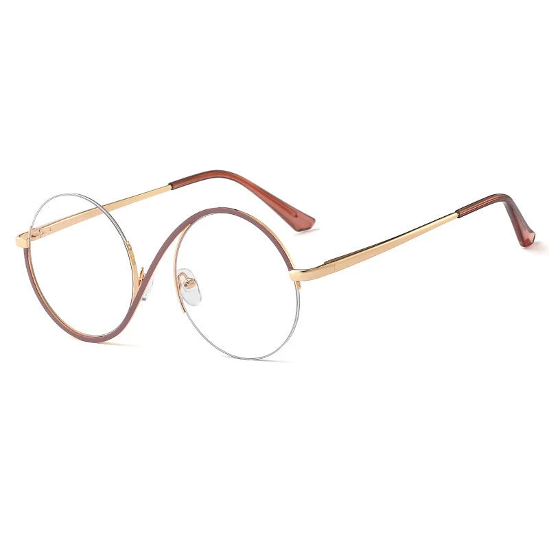 Lunara | Elegante Halbrand-Runde Brille