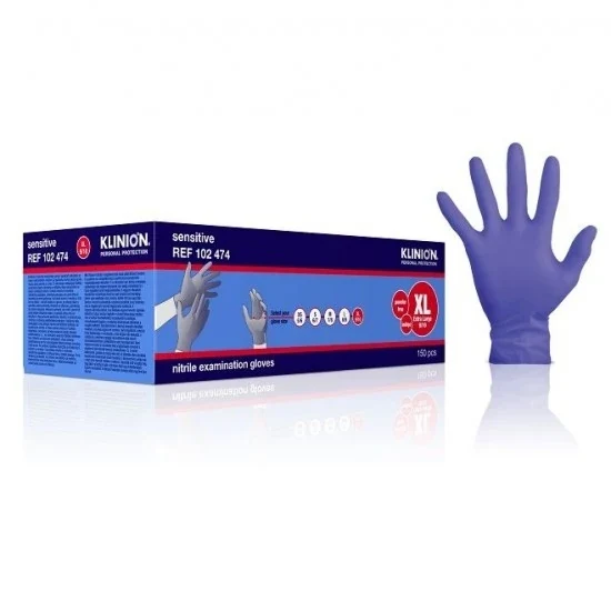 Klinion Nitrile Sensitive handschoenen - paars - Extra Large - 150 stuks