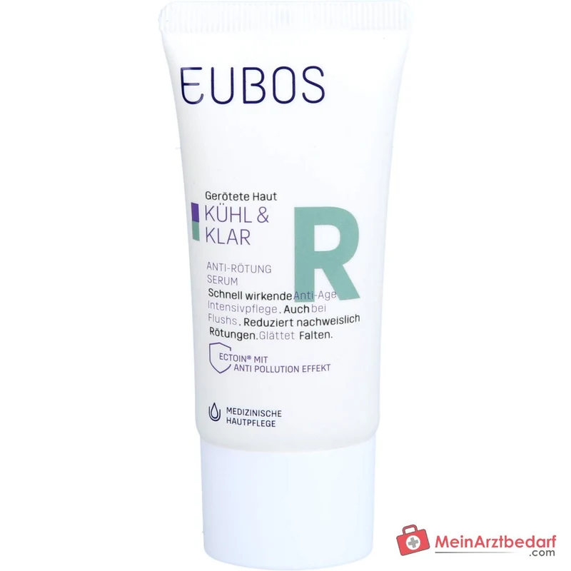 Eubos Kühl und Klar Anti-Rötung Serum Ectoin / Panthenol / Helichrysum Italicum Extrakt Konzentrat, 30 ml