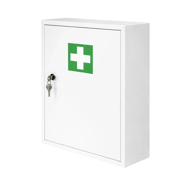 FAP Verbandschrank A, Metall, 2 Fächer, weiß, inkl. Schloss