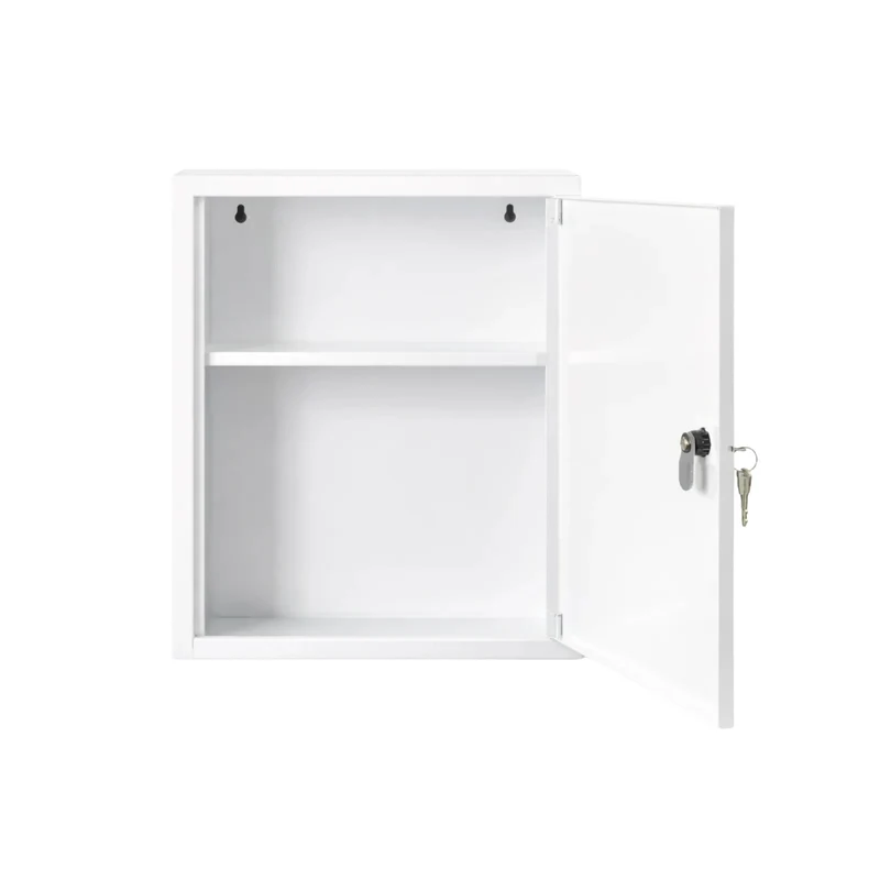 FAP Verbandschrank A, Metall, 2 Fächer, weiß, inkl. Schloss
