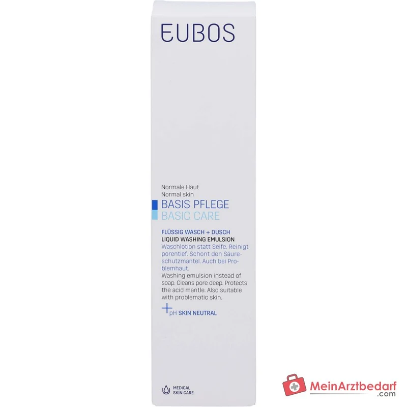Eubos Basis Pflege Flüssig Wasch + Dusch Waschlotion mit Dosierspender, 400 ml
